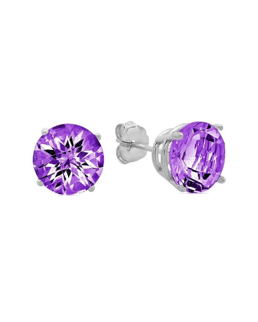MaxColor Purple 10k 2.90 Ct. Tw. Amethyst Studs
