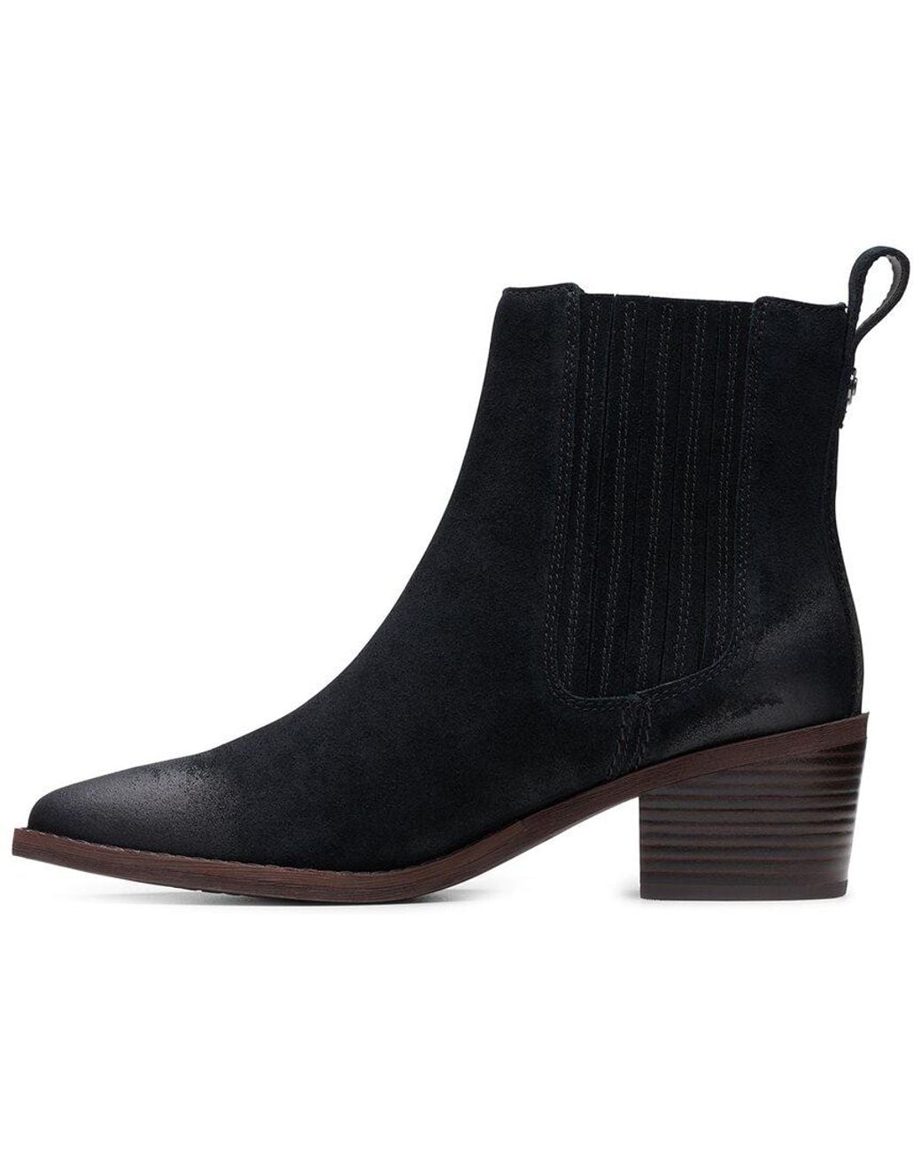 Clarks Black Morzine Suede Boot