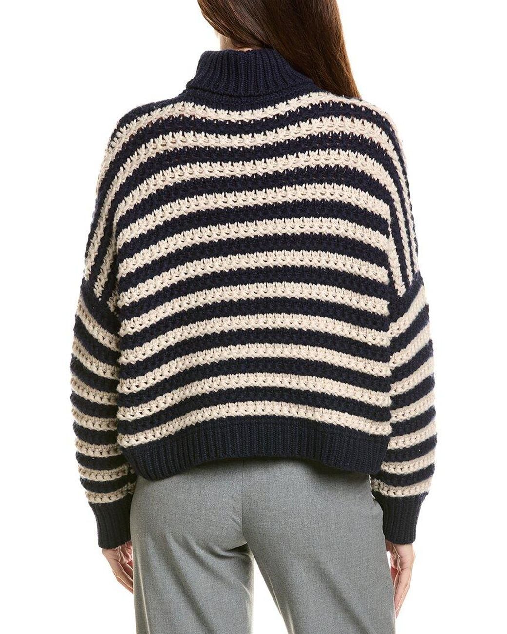 Brunello Cucinelli Gray Wool, Cashmere & Silk-Blend Sweater