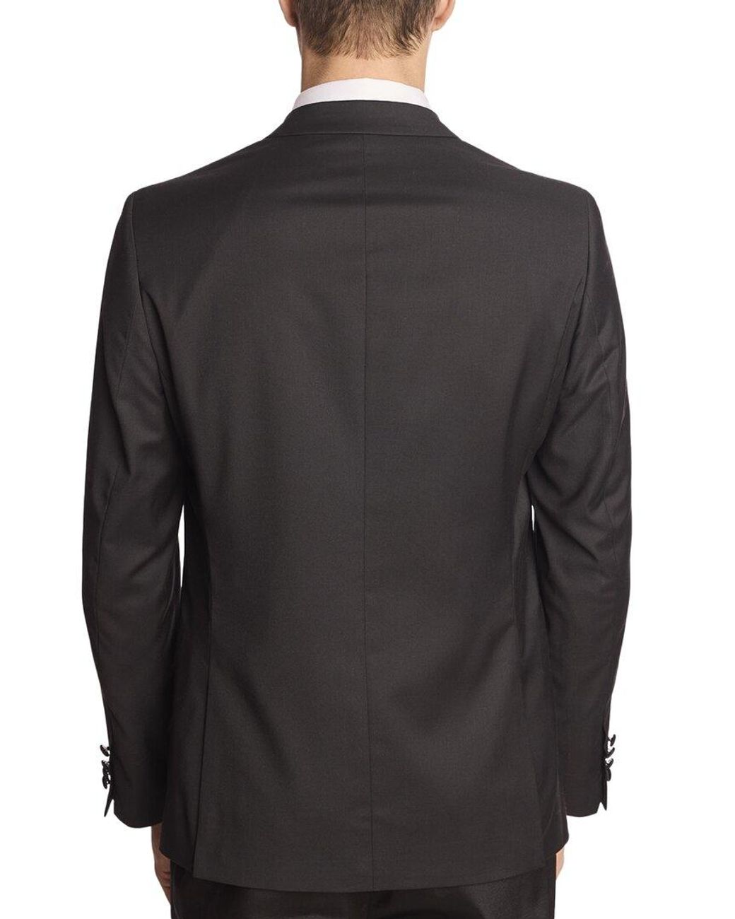 Paisley & Gray Black Grosvenor Peak Slim Fit Tux Jacket for men