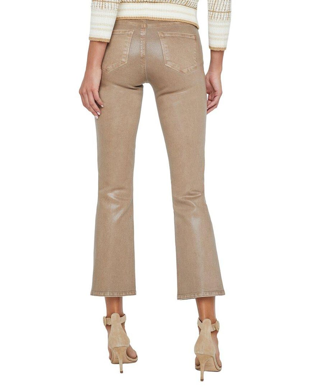 L'Agence Tati High-Rise Crop Micro Bootcut Jean in Natural | Lyst