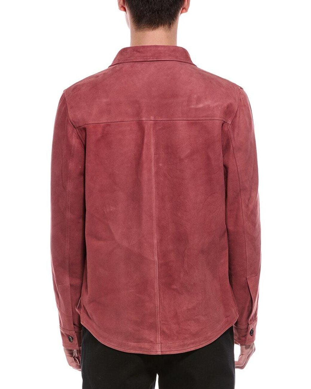 Isaia Red Suede Jacket for men