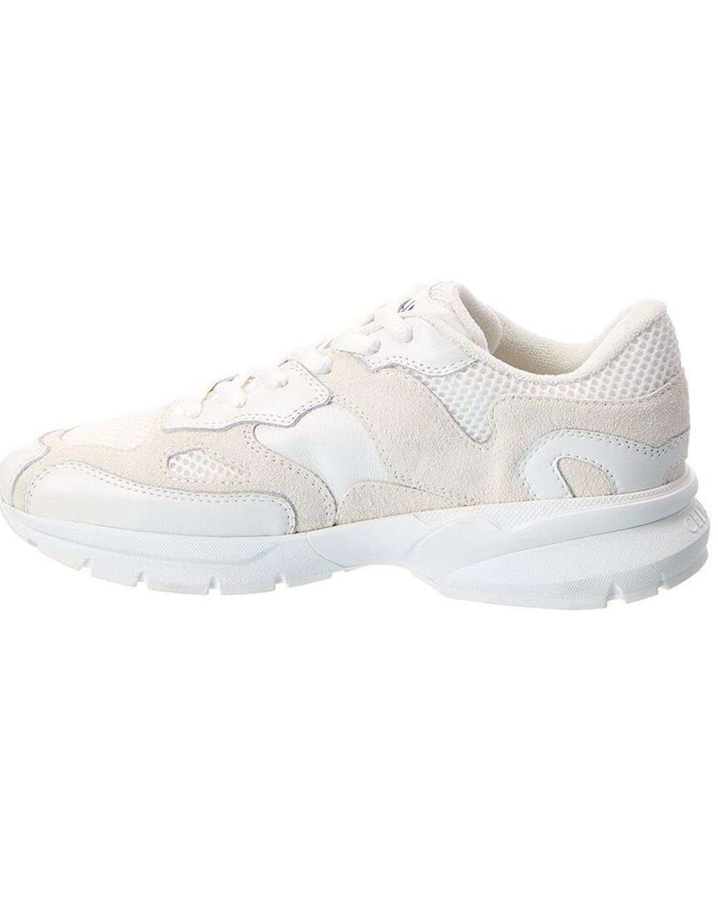Céline White Runner Leather & Mesh Sneaker