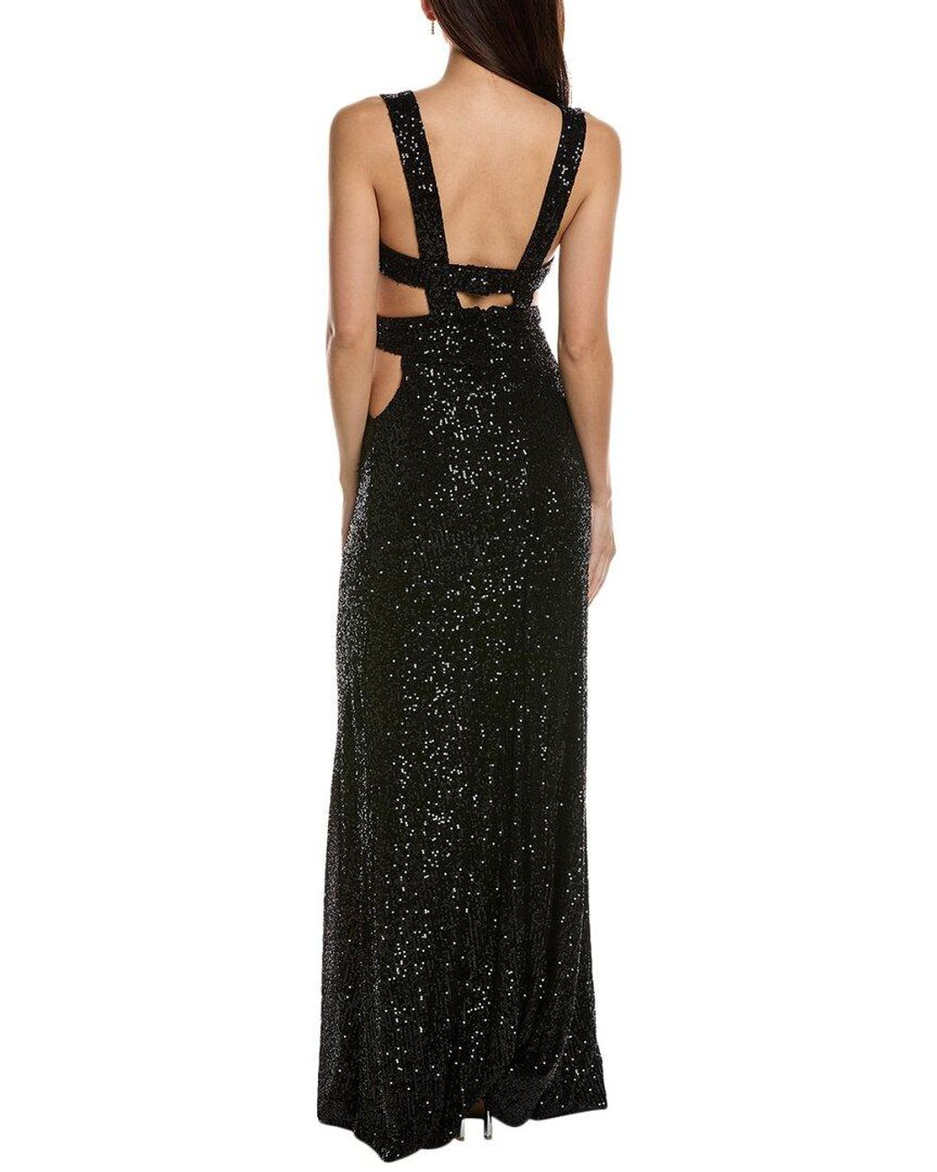 retroféte Black Chrissy Maxi Dress
