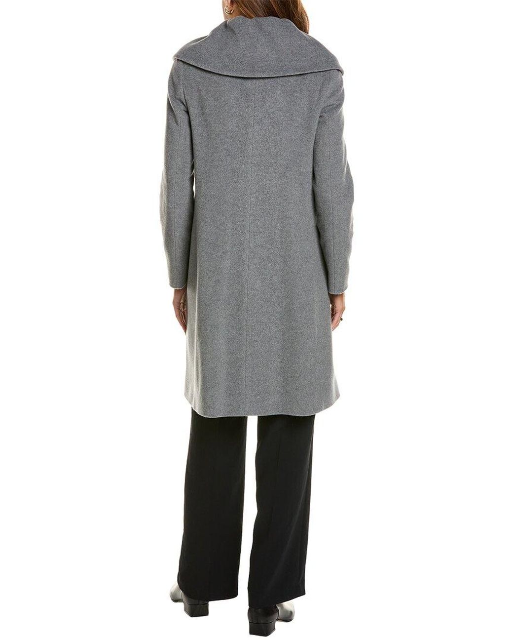 Cinzia Rocca Gray Medium Wool & Cashmere-Blend Coat