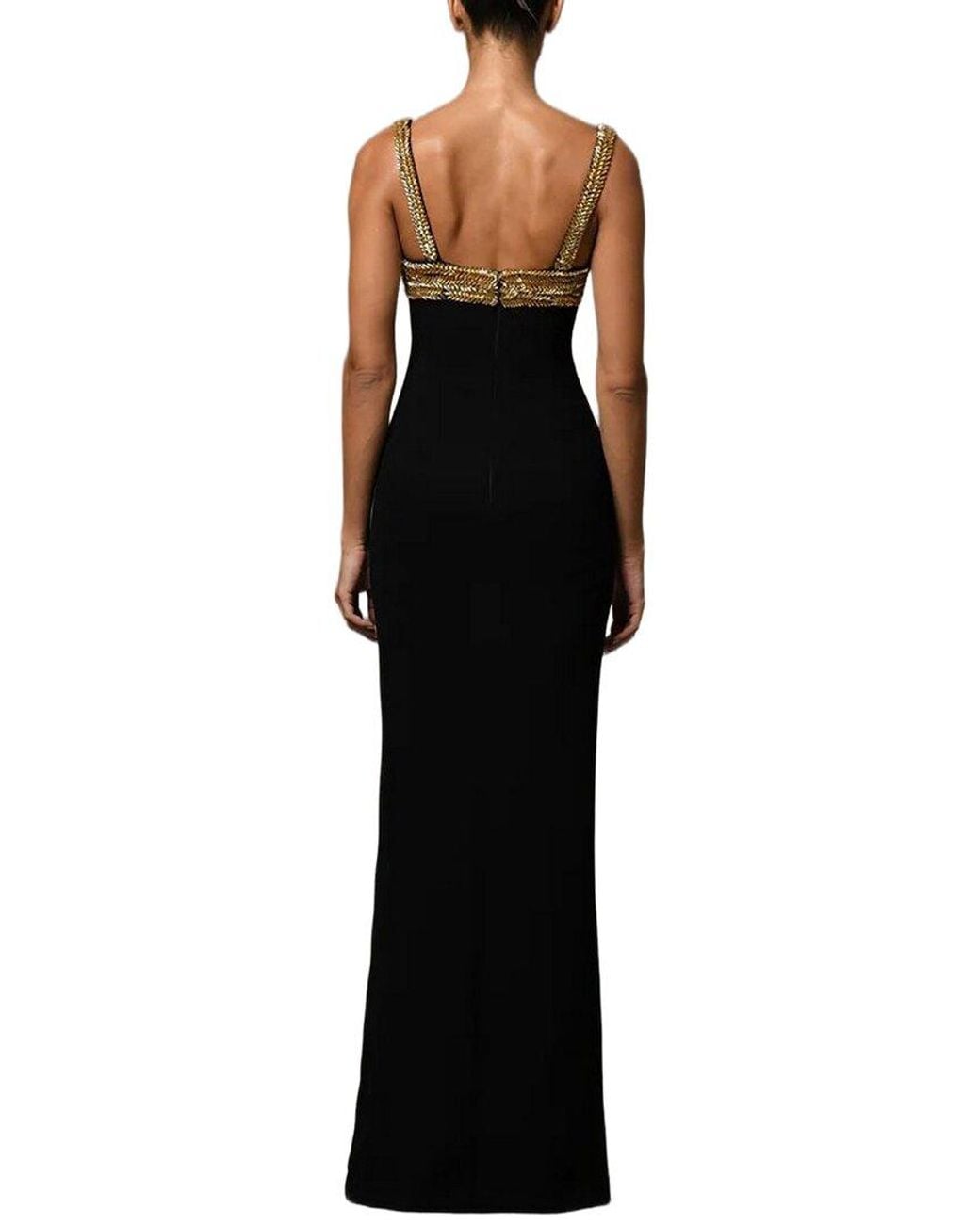 AMINA GLAM Black Maxi Dress