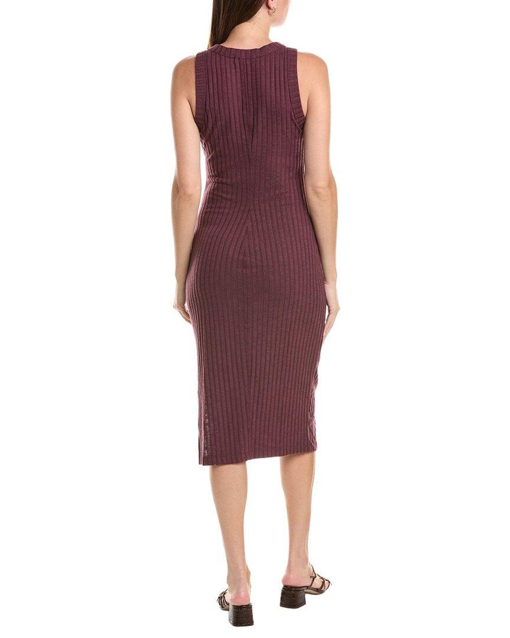 Michael Stars Red Solana Midi Dress