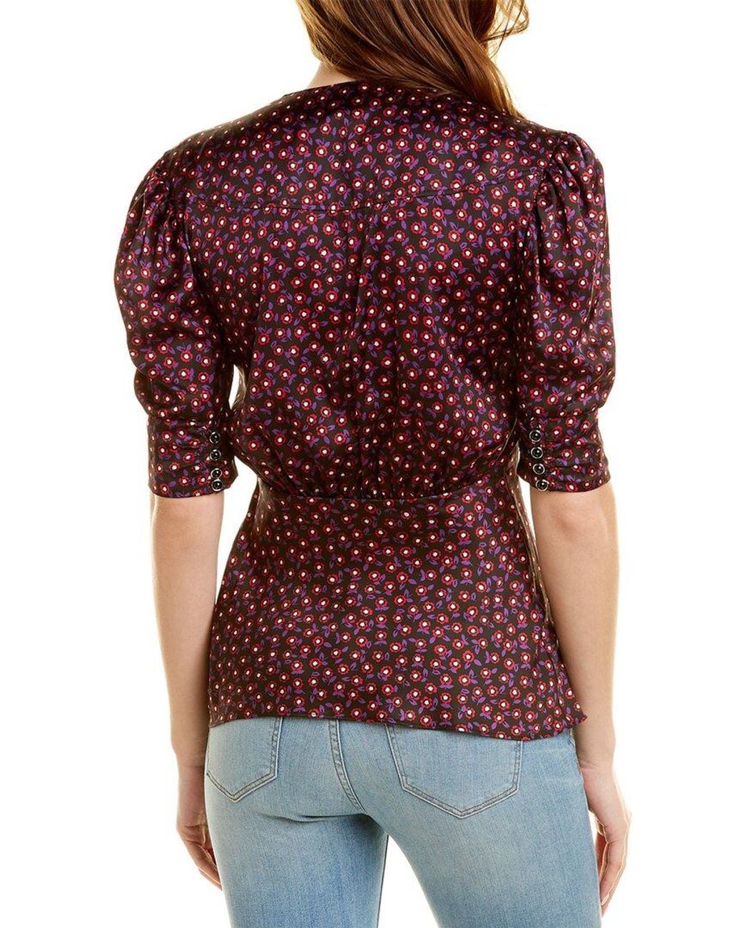 Rabanne Red Puff Sleeve Top