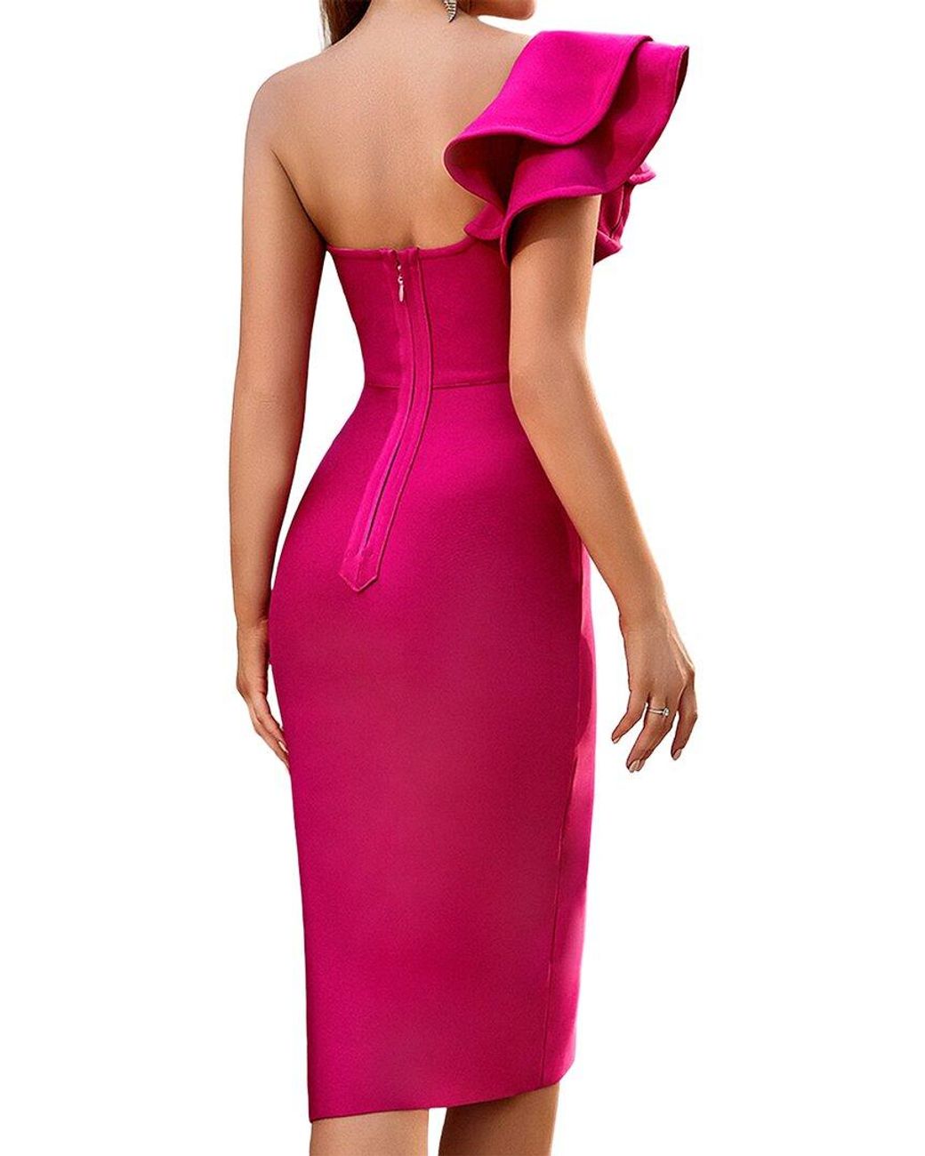 CAMILA BLANCO Red Midi Dress