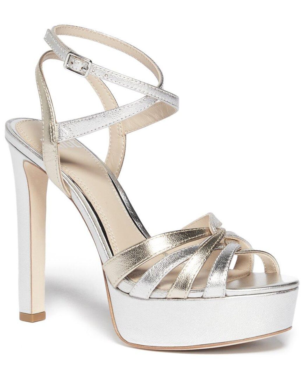 PAIGE Paige Denim Charlee Leather Sandal in White | Lyst