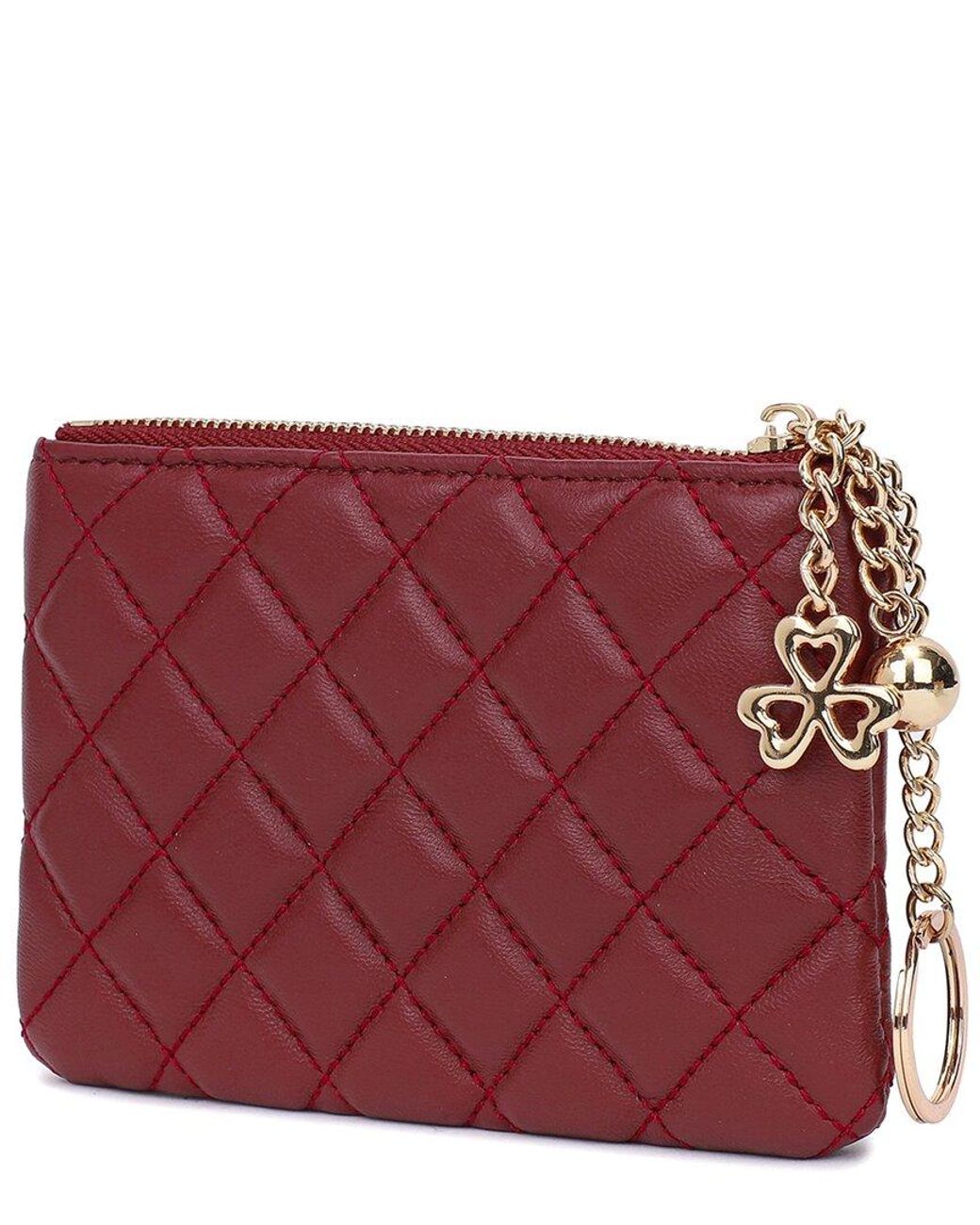 Tiffany & Fred Paris Purple Quilted Leather Wallet