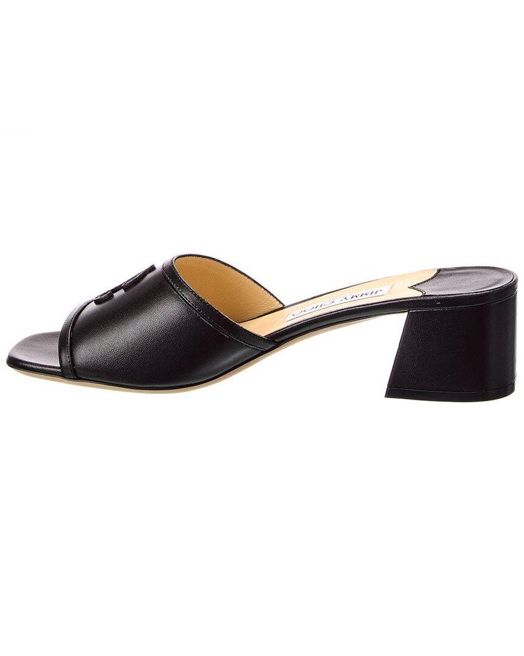 Jimmy Choo Black Doray 45 Leather Pump