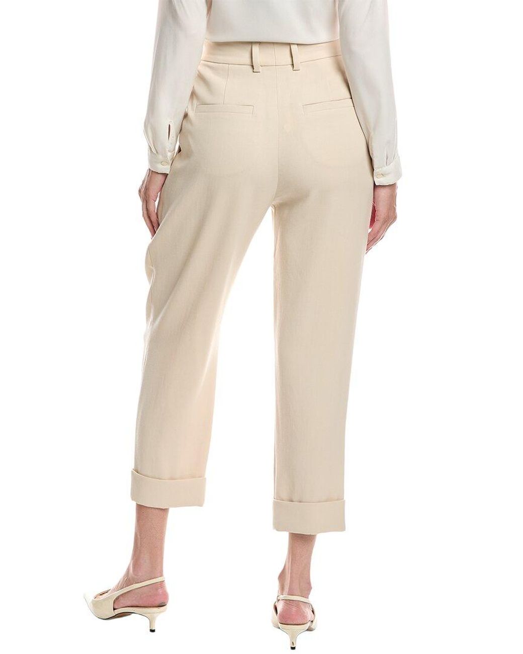 Brunello Cucinelli Natural Wool-Blend Pant