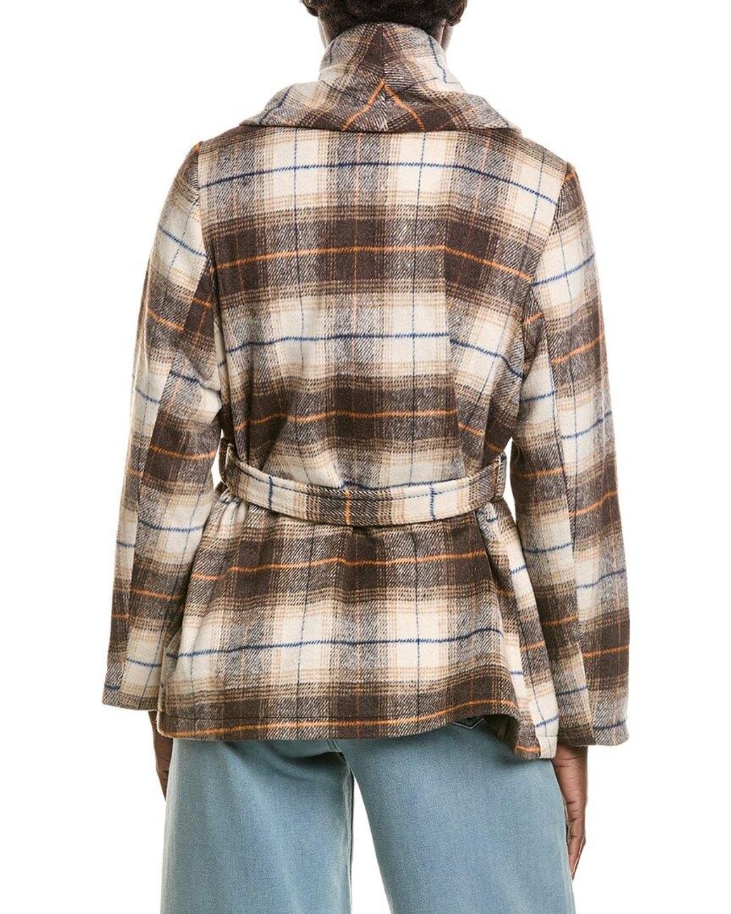 Scotch & Soda Brown Handkerchief Wrap Belted Coat