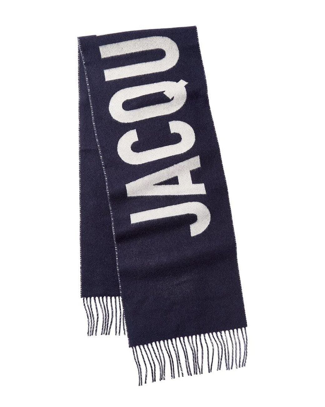 Jacquemus Wool Scarf in Blue | Lyst