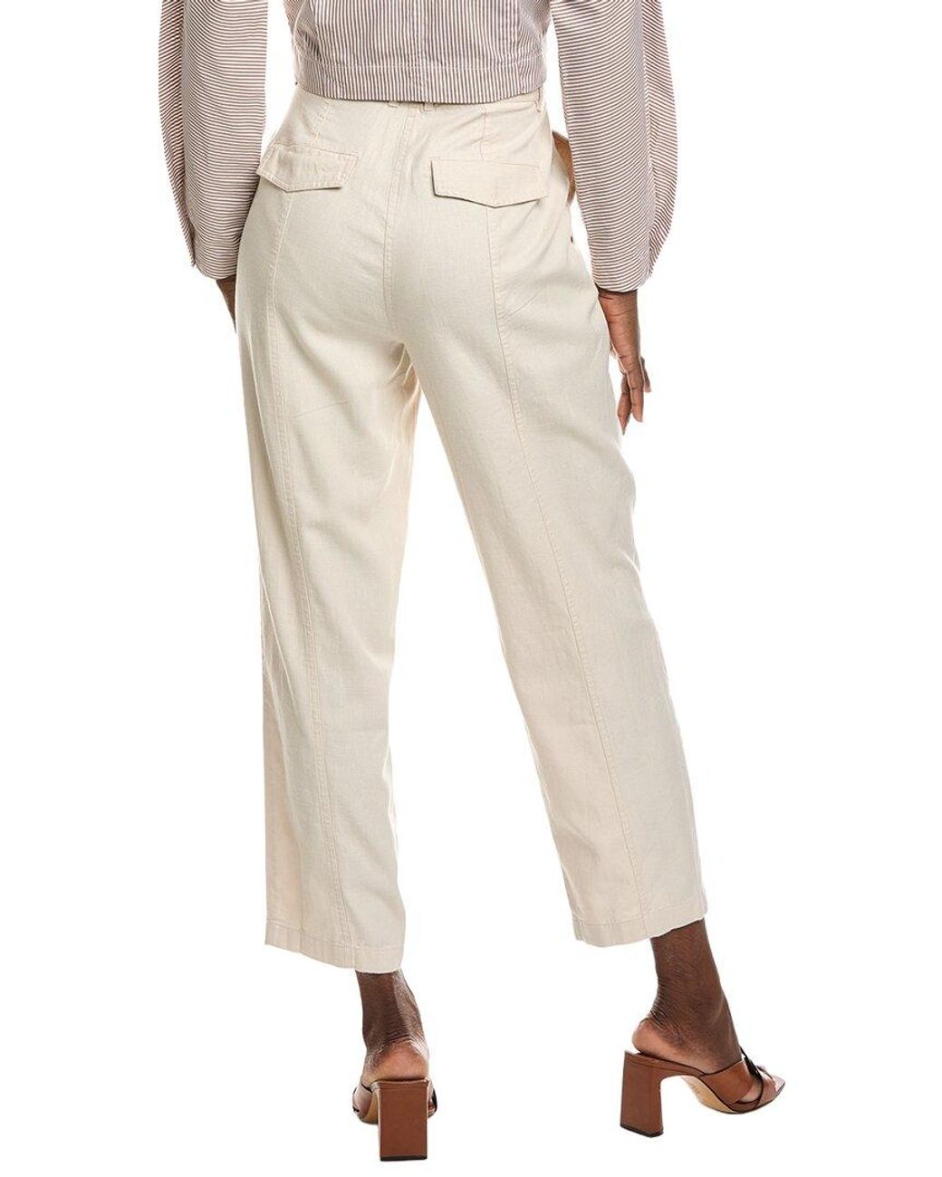 Ichi Natural Ihzahra Linen-Blend Pant