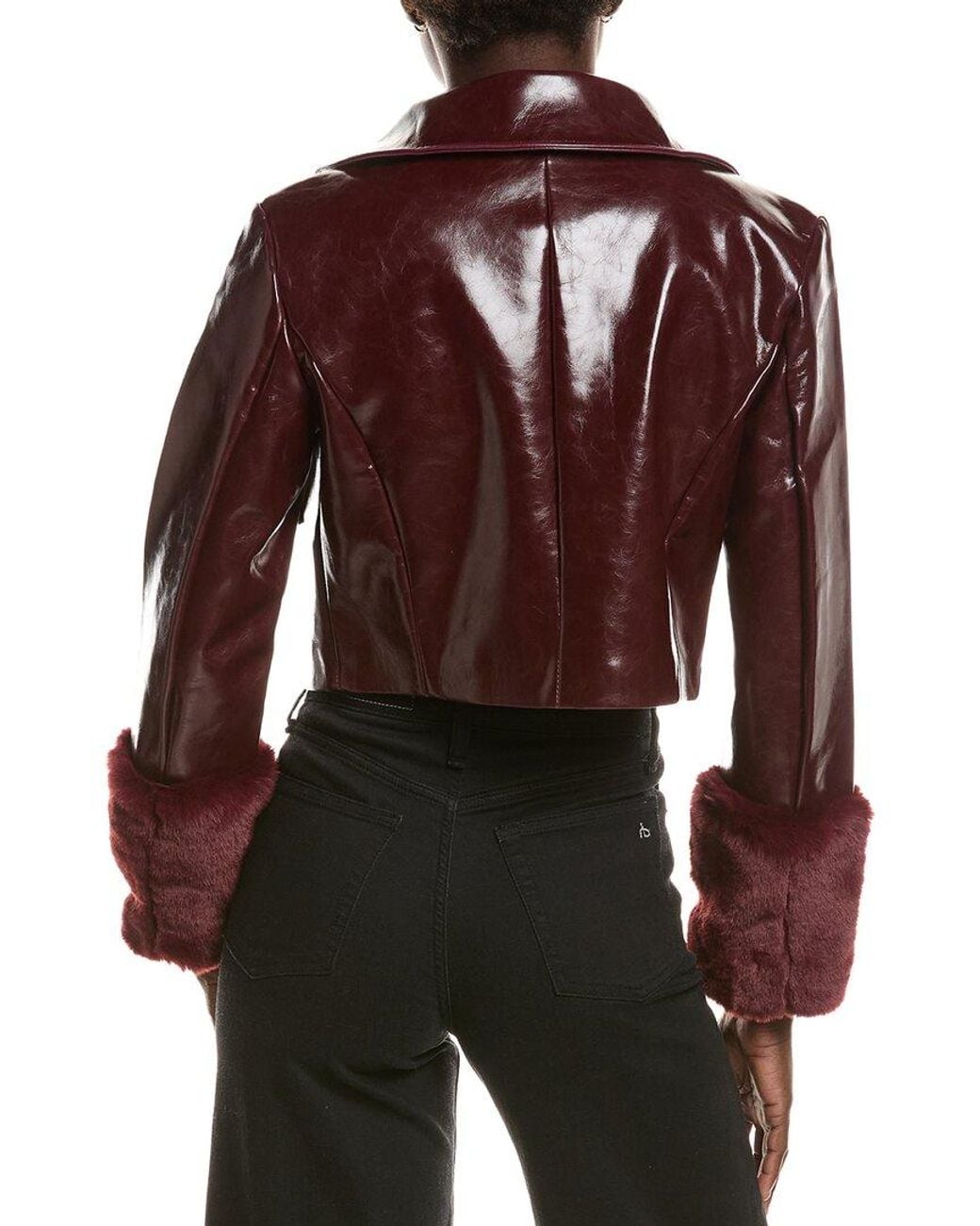 Lamarque Brown Faux Leather Jacket