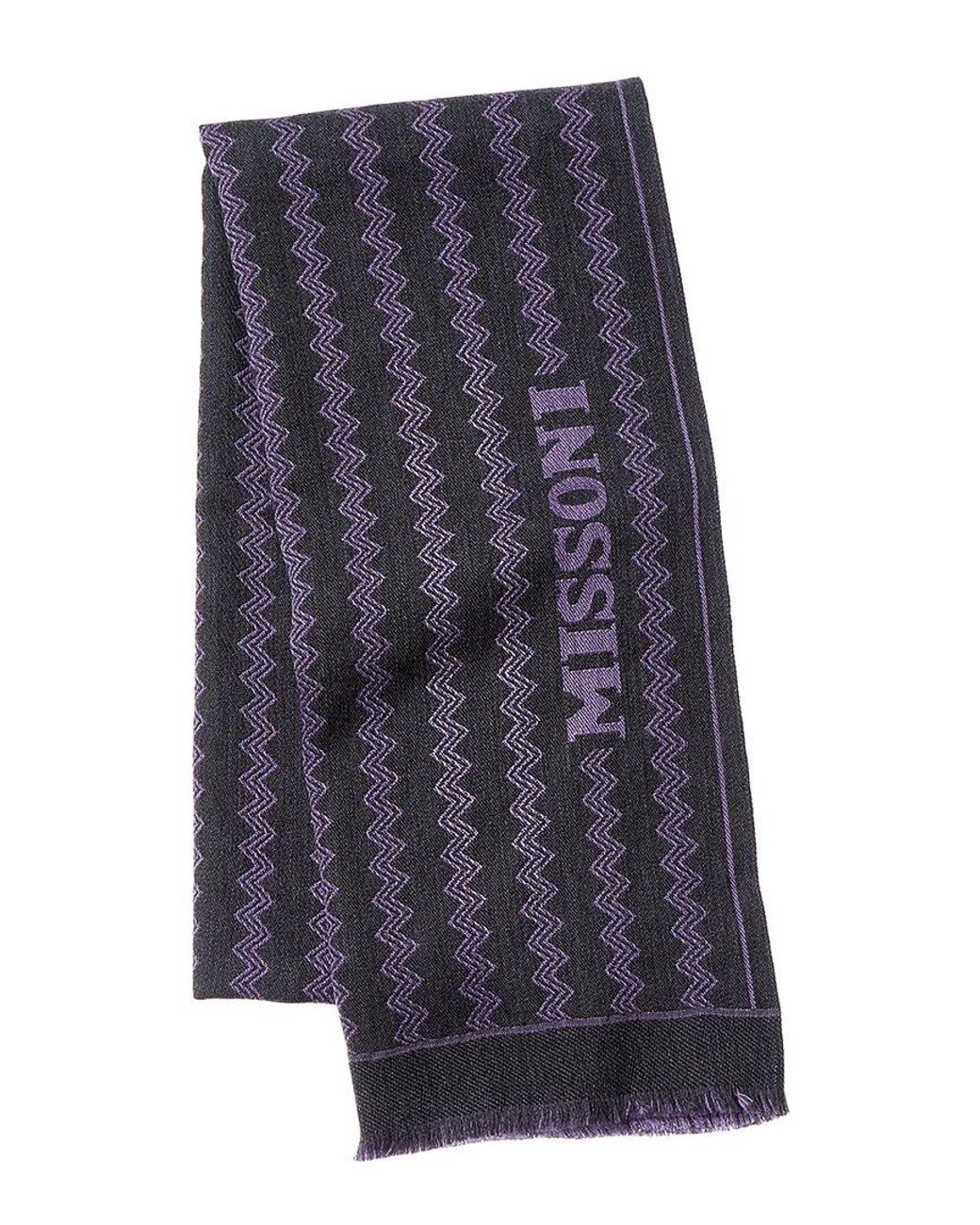 Missoni Blue Wool Scarf