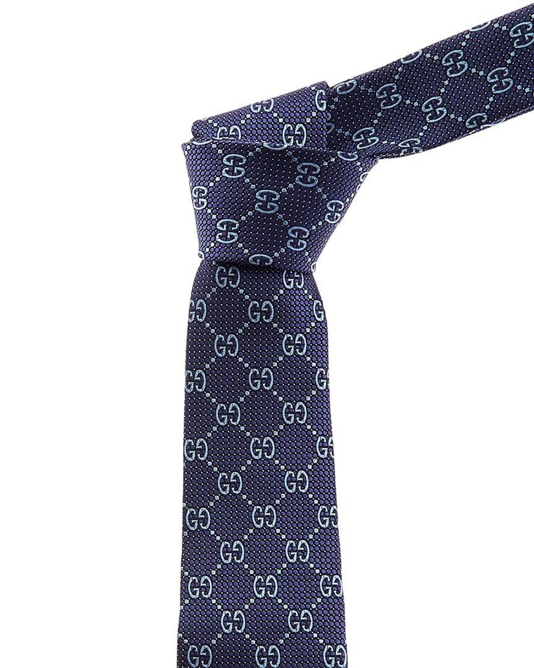 Gucci Blue GG Silk Tie for Men | Lyst