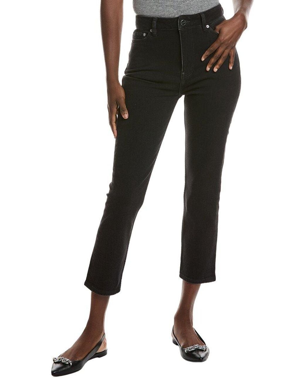 Ganni Black Cutye Cropped Jean