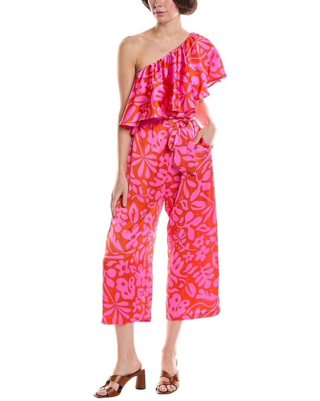 Marion Red One-Shoulder Jumpsuit