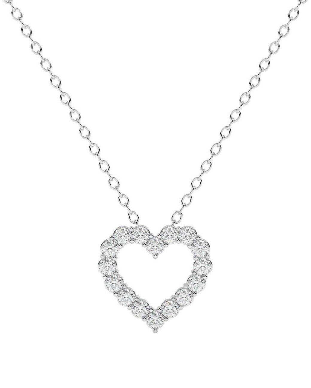 Lab Grown Diamonds Metallic 14K 1.00 Ct. Tw. Lab-Grown Diamond Necklace