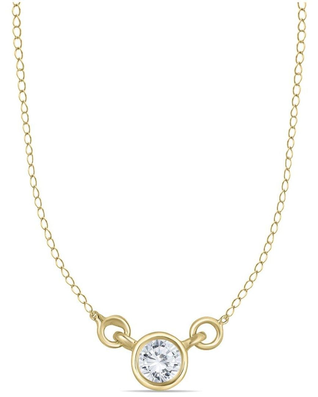 Diamond Select Cuts Metallic 14k 0.23 Ct. Tw. Diamond Necklace