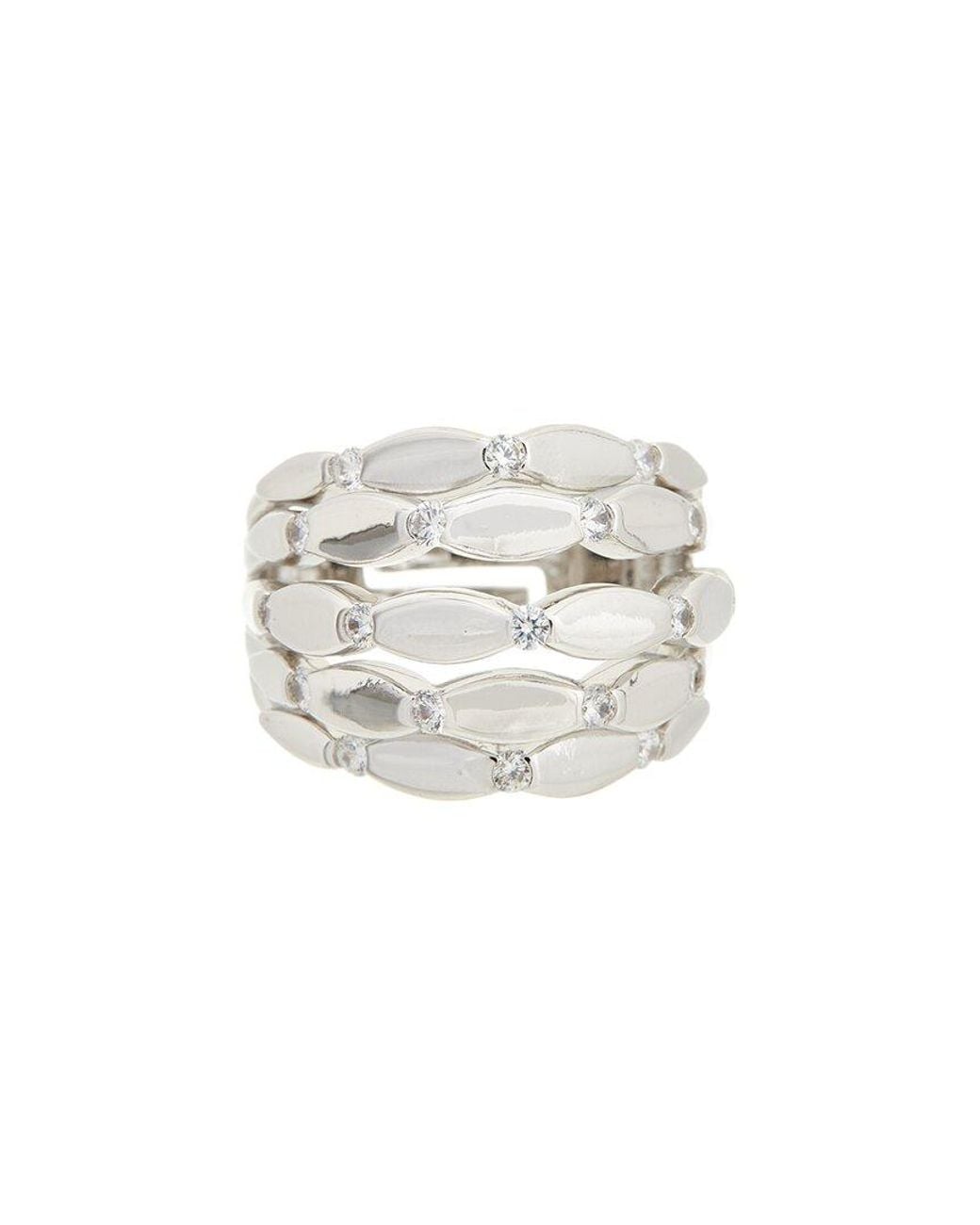 Juvell White Plated Cz Ring