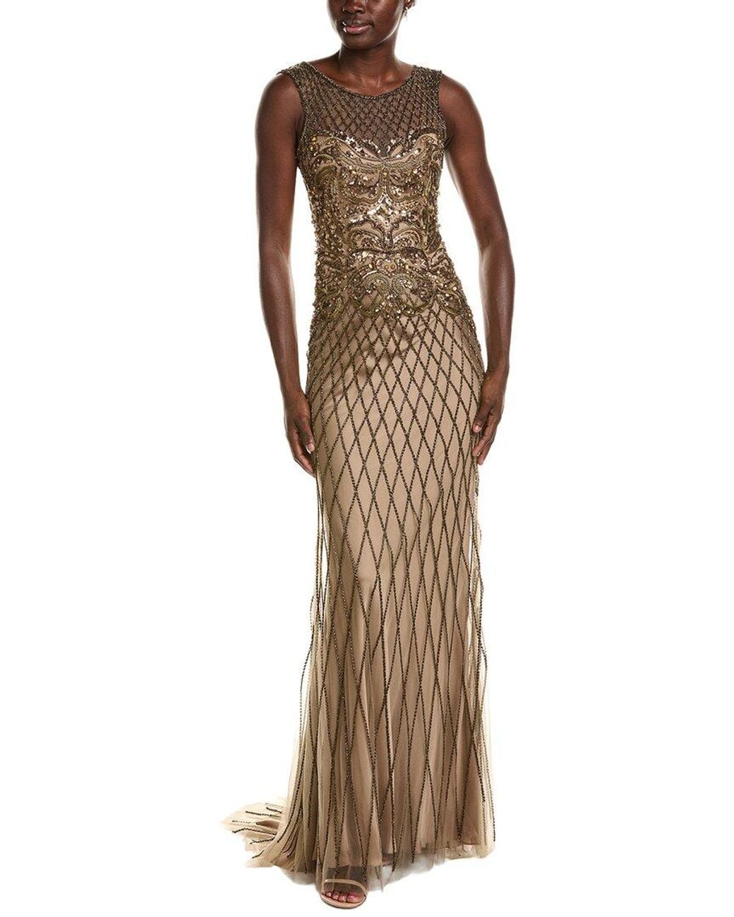 Issue New York Natural Embellished Gown