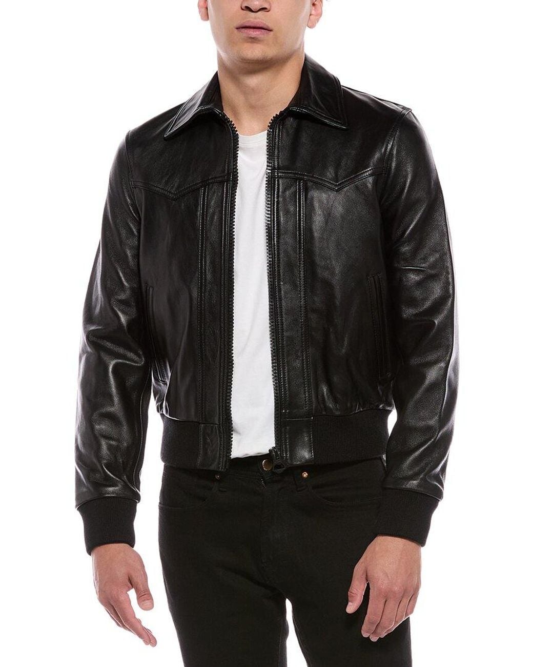 BLK DNM Black Leather Jacket for men