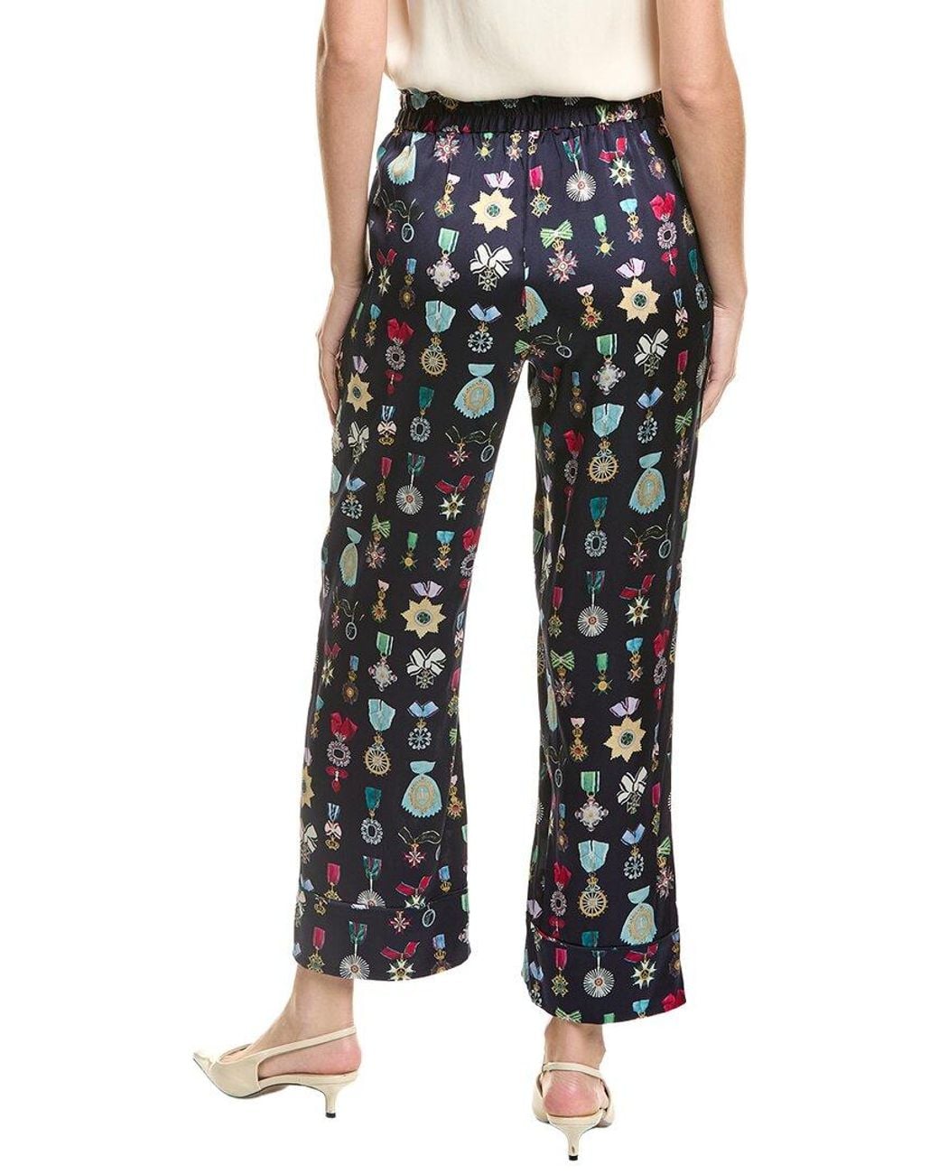 Temperley London Black Gloriette Silk-Blend Trouser