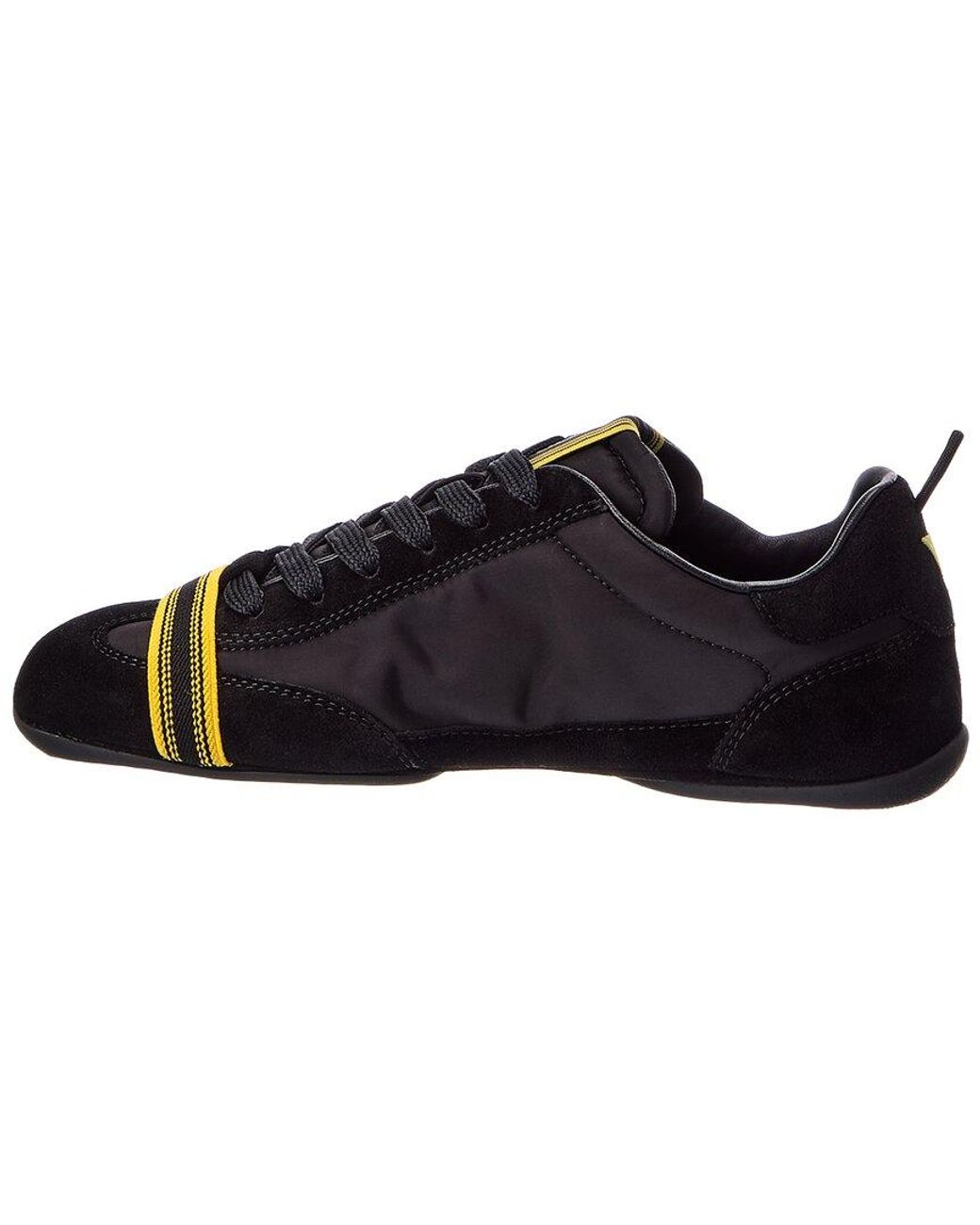 Fendi Black Wrap Nylon & Suede Sneaker