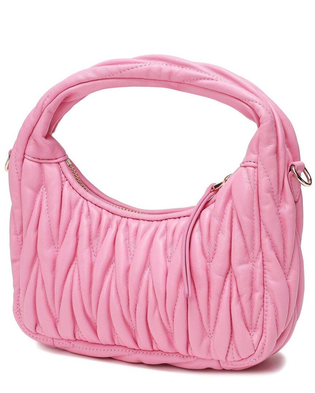 Tiffany & Fred Paris Pink Quilted Leather Crossbody