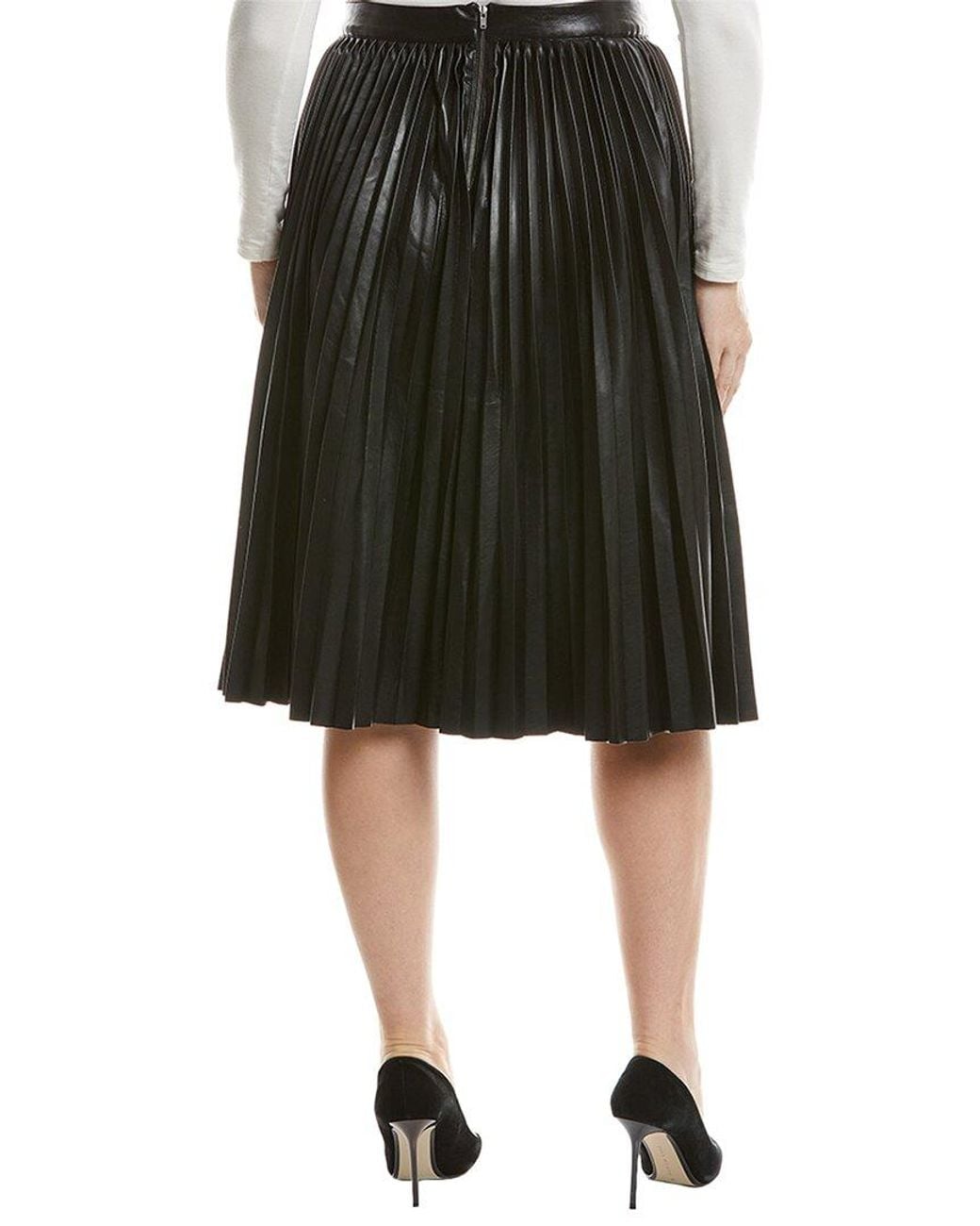 Johnny Was Black Emmi Pleated Midi Skirt
