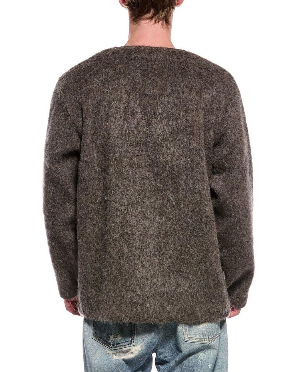 Our Legacy Brown Wool & Alpaca-Blend V-Neck Cardigan for men