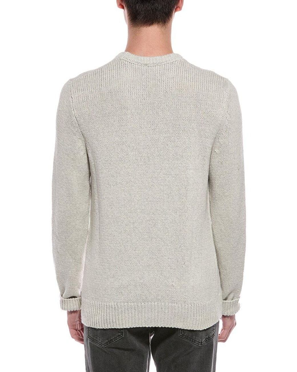 Faherty Brand Gray Heirloom Crewneck Sweater for men