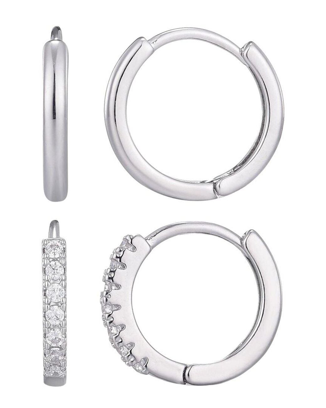 Adornia Metallic Plated Cz Earring Set