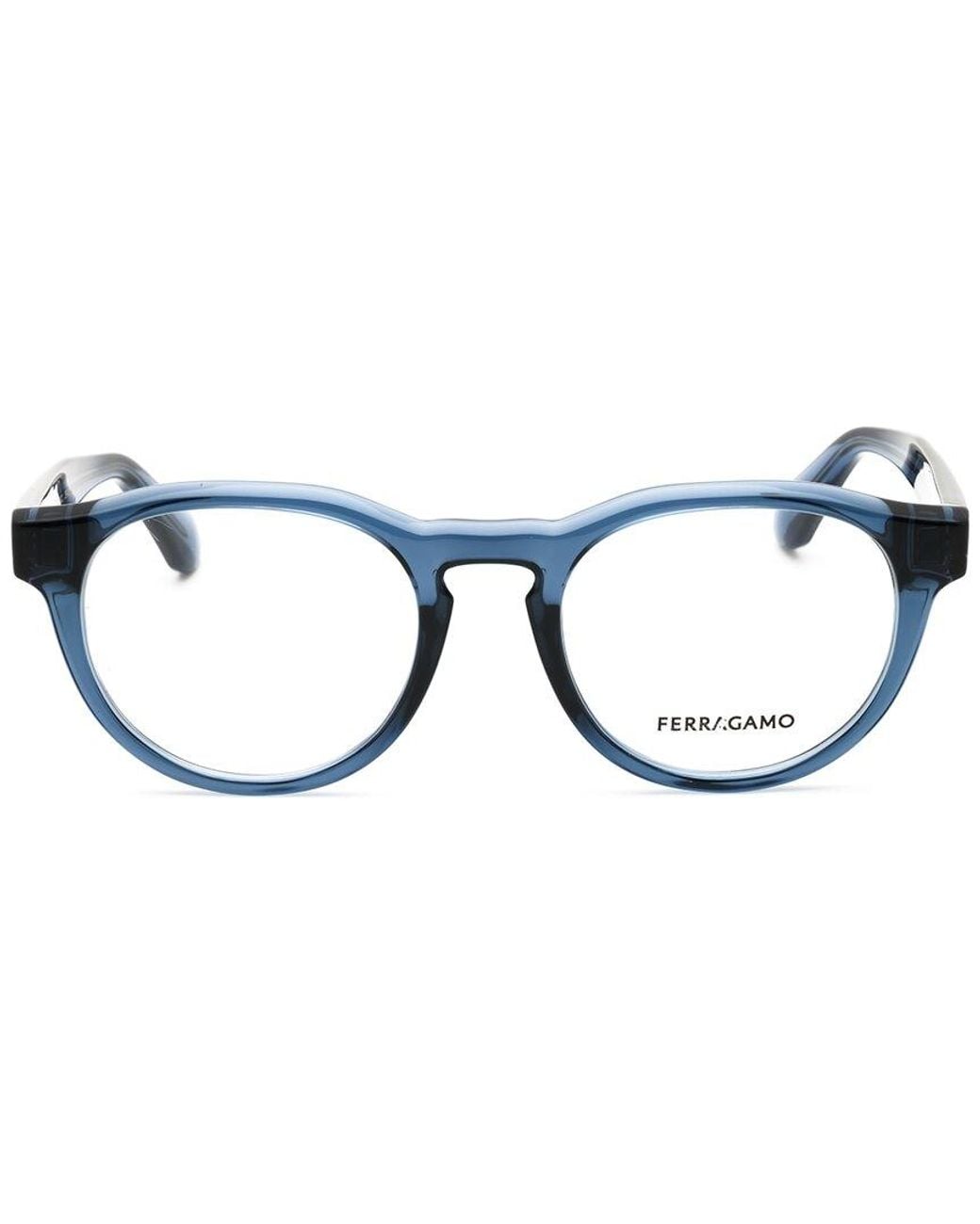 Ferragamo Blue 50Mm Optical Frames for men