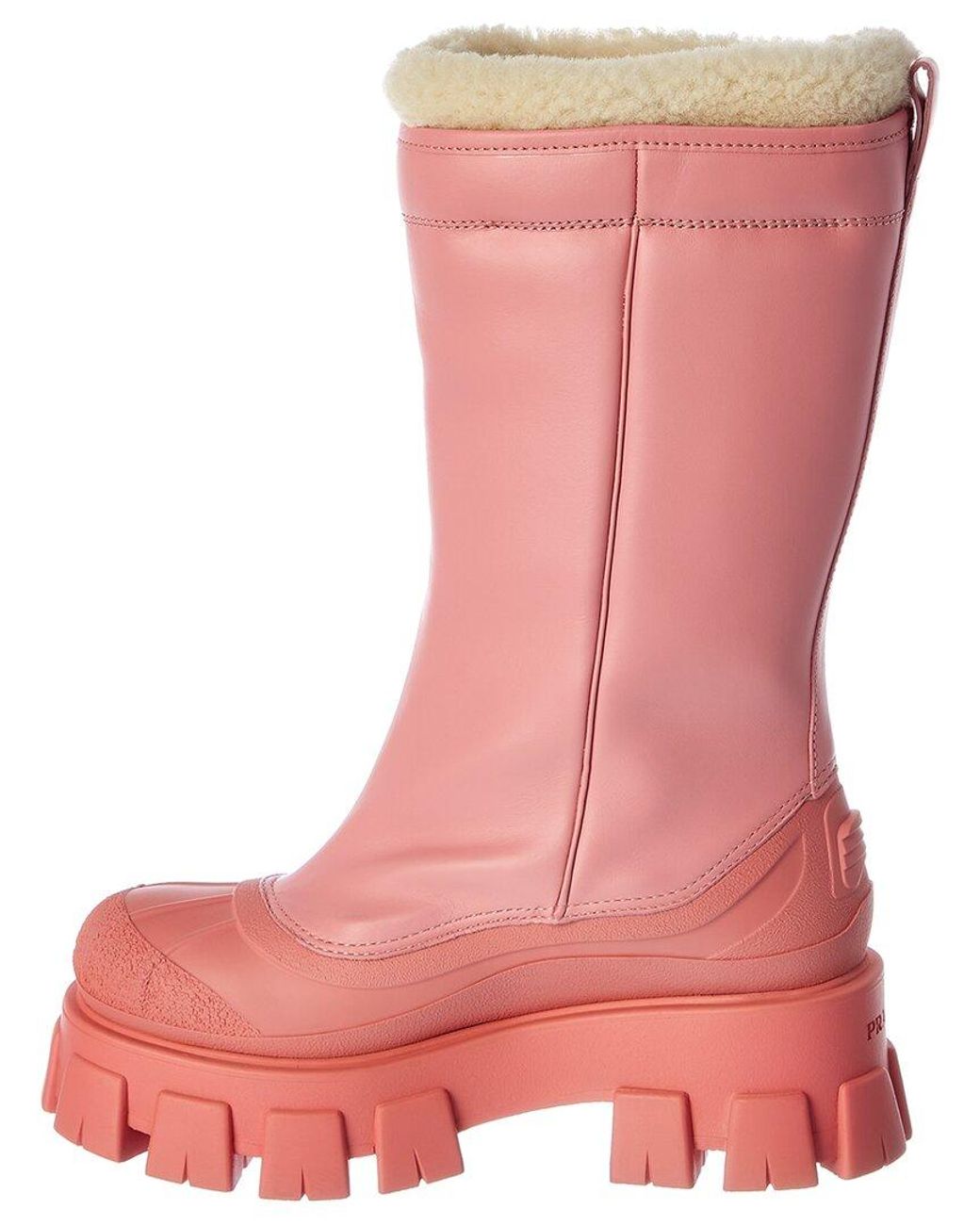 Prada pink boots cheap
