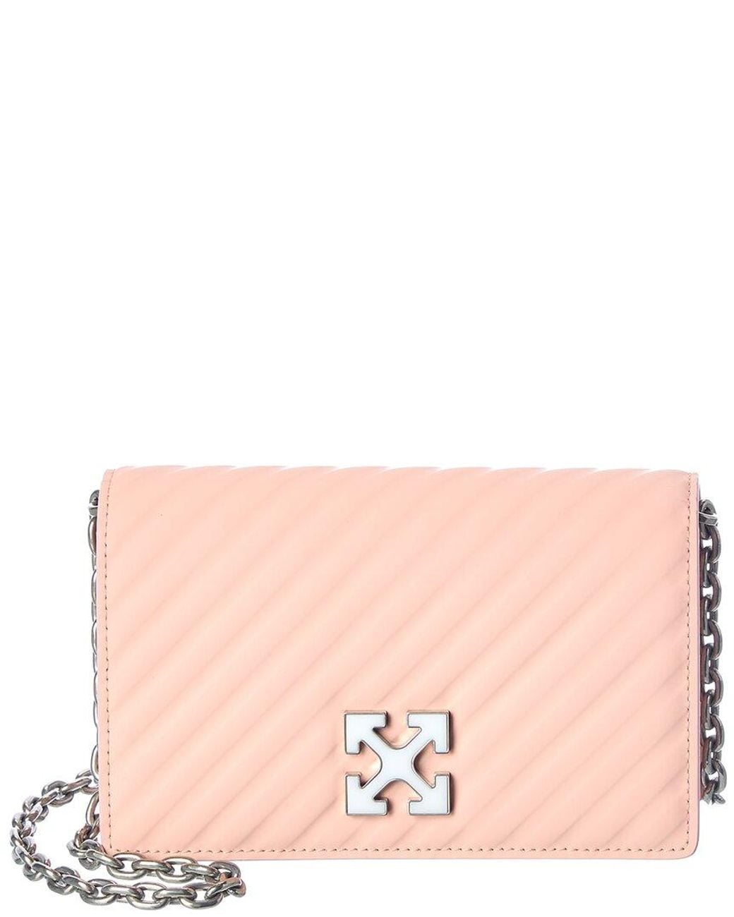 Off-White c/o Virgil Abloh Pink Jitney 0.5 Leather Shoulder Bag