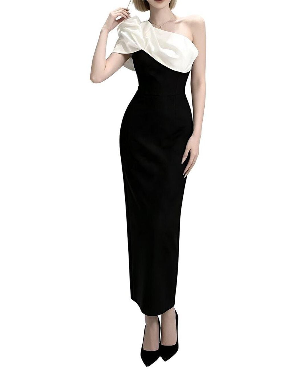 Linda Charm Black Maxi Dress
