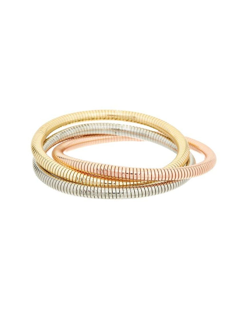Juvell Metallic Plated Flexible Goose Bangle Bracelet