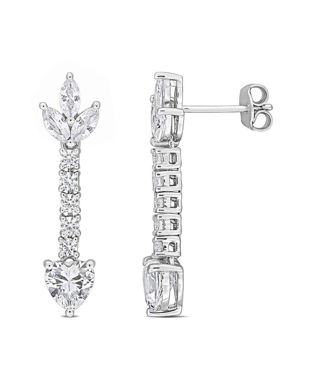 Rina Limor White 3.62 Ct. Tw. Lab-Grown Sapphire Earrings