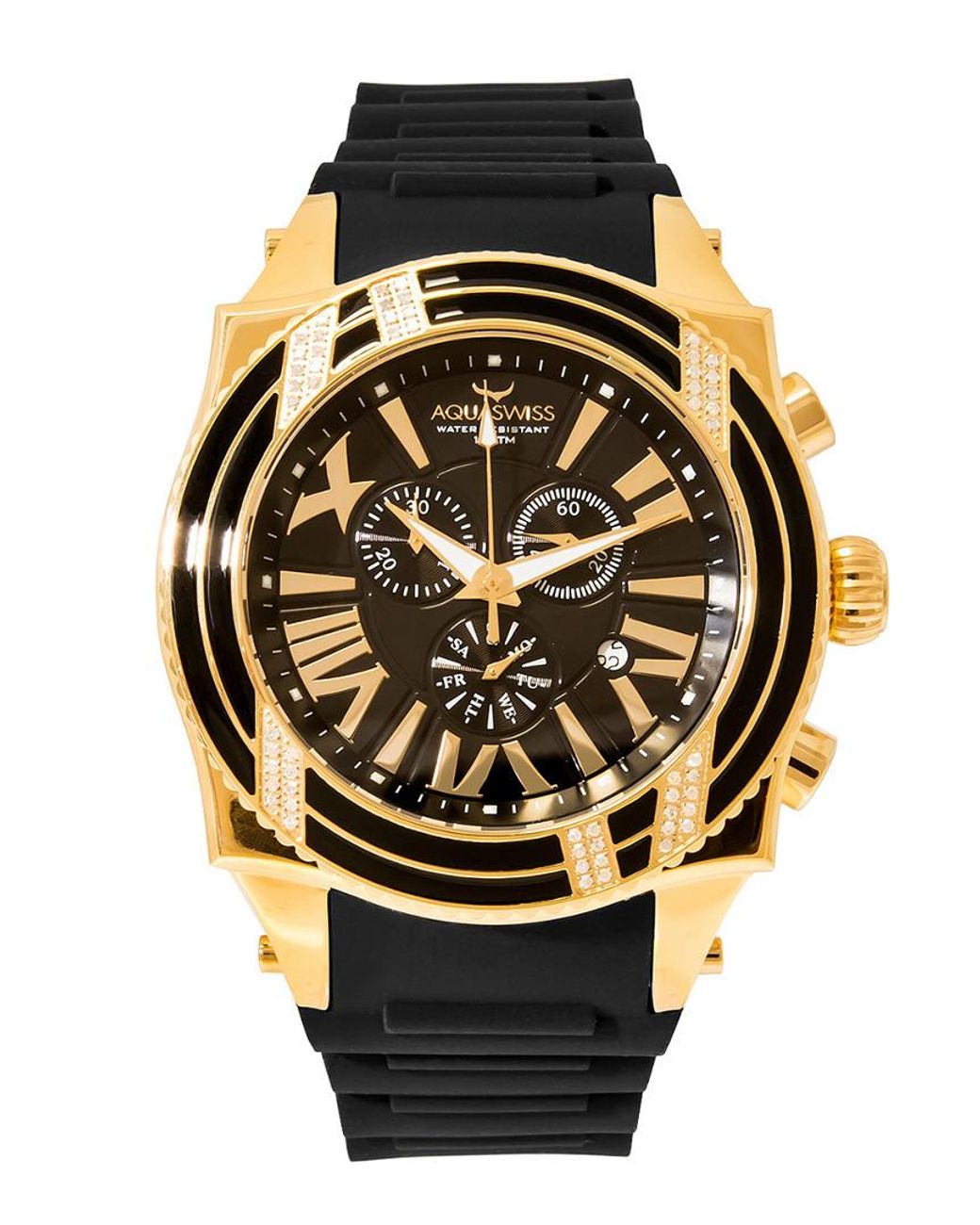 Aquaswiss Swissport Xg D Diamond Watch in Black for Men | Lyst