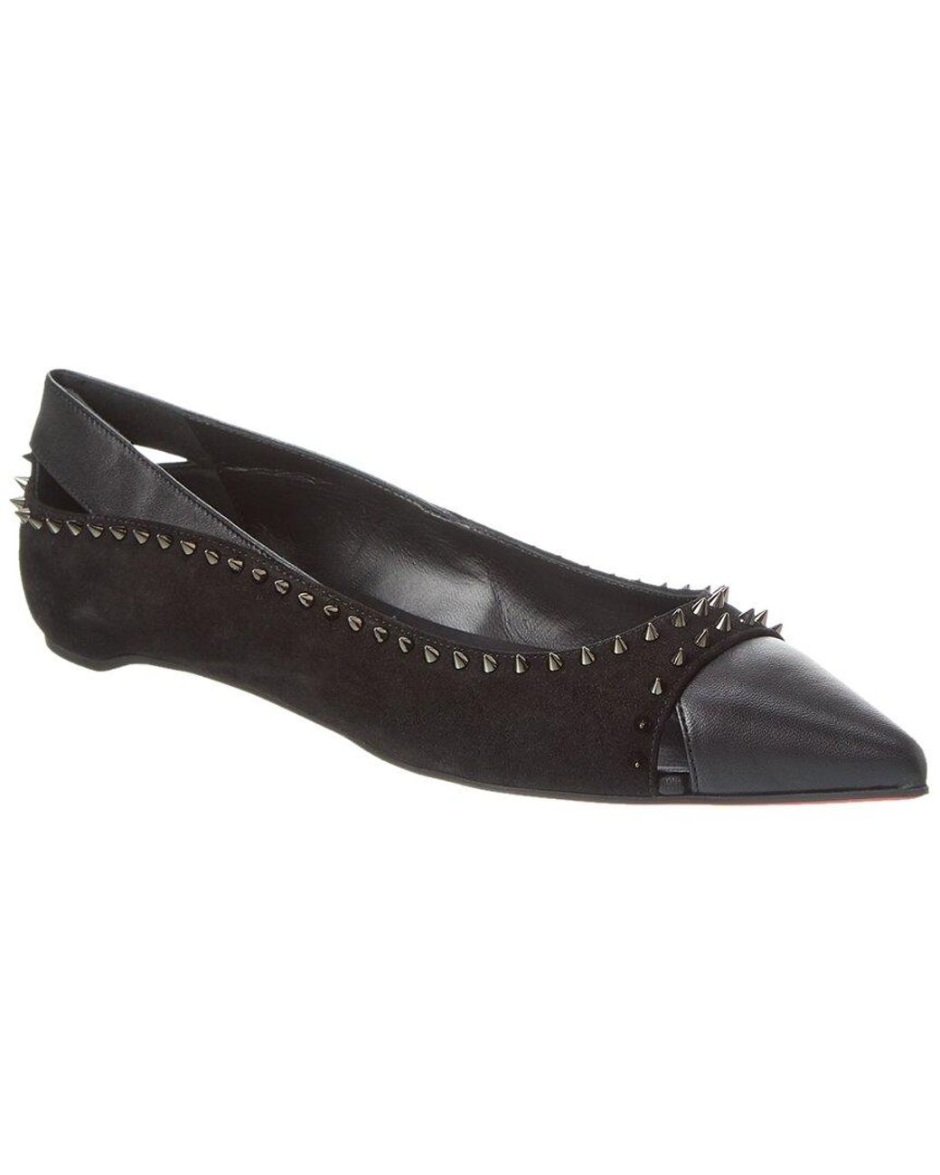 Louboutin spike flats best sale