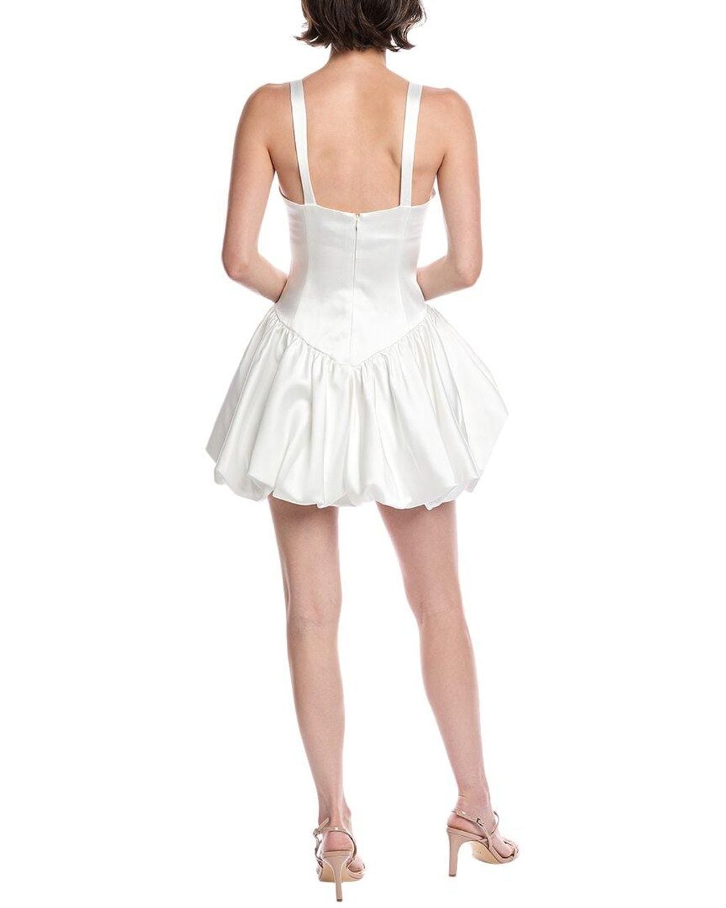 Bardot White Oria Bubble Mini Dress