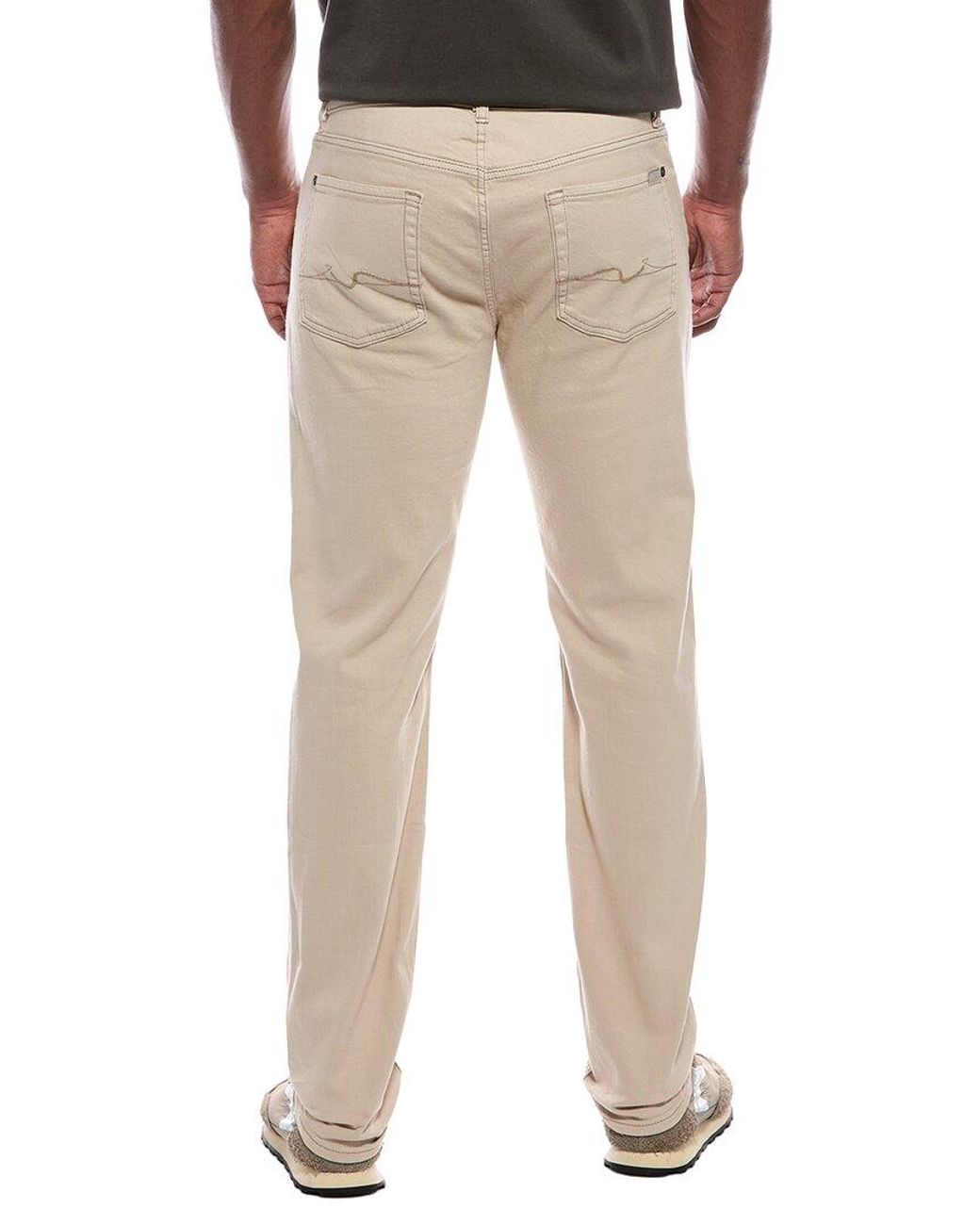 7 For All Mankind Natural Slimmy Khaki Slim Jean for men