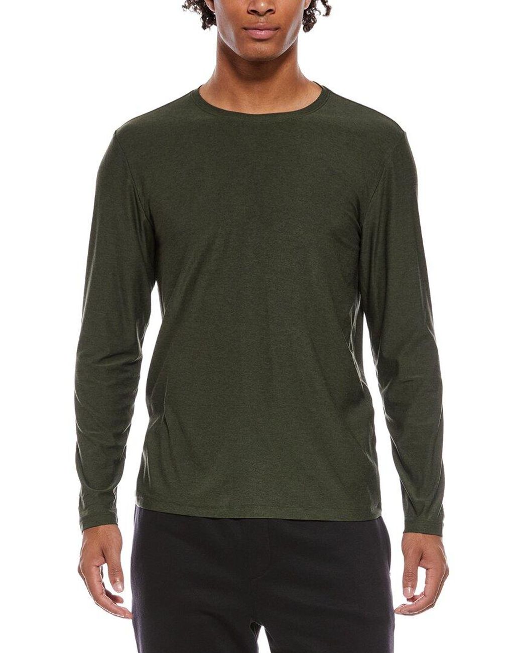 Beyond Yoga Green Always Beyond Long Sleeve Crewneck Top for men