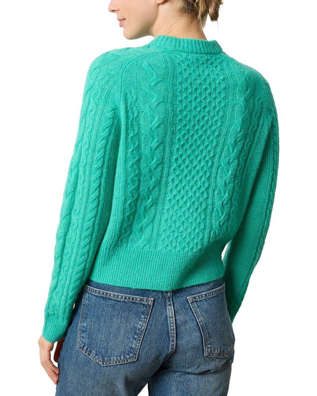Lilla P Green Mixed Stitch Alpaca & Wool-Blend Pullover