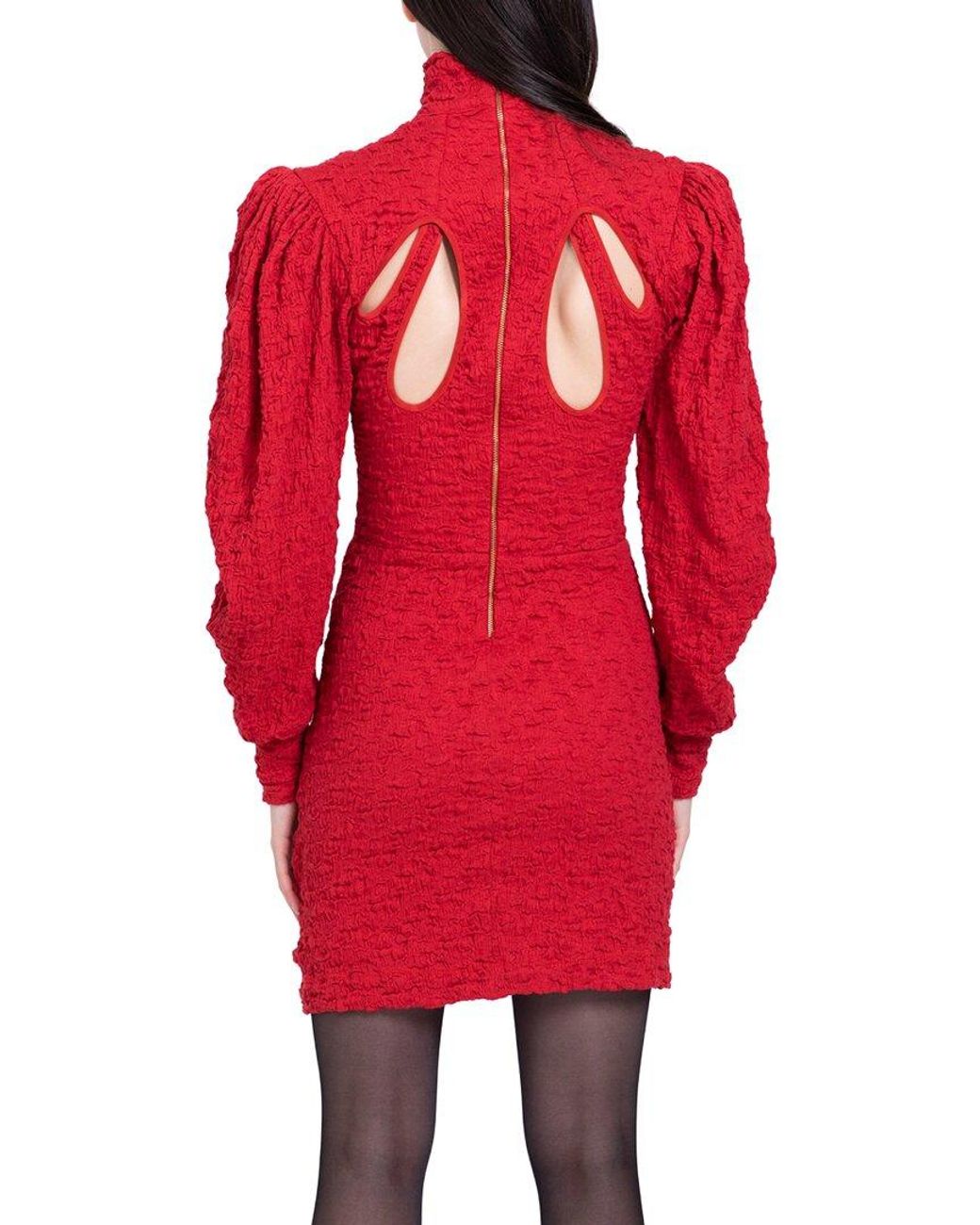 Sabina Musayev Red Lunaria Mini Dress